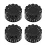 ECSiNG Lot de 4 boutons de contrôle du volume et du son de guitare crantés pour 244 pots à arbre fendu USA (impérial) compatible