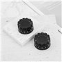 ECSiNG Lot de 4 boutons de contrôle du volume et du son de guitare crantés pour 244 pots à arbre fendu USA (impérial) compatible