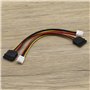 ECSiNG 4pcs Lecteur Câble d'alimentation 4pin Mâle vers SATA 15pin Femelle SATA Câble d'extension d'alimentation Lecteur Adaptat