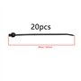 ECSiNG 20pcs Attaches de Câble en Nylon Attaches à Glissière Enveloppes 200mmx5mm Montage par Poussée Autobloquant Sangle de Câb