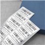 ECSiNG Lot de 100 Etiquettes Autocollantes, Autocollants de Transfert Inviolables avec Code à Barres Etiquette Argenté 25 x 50 m
