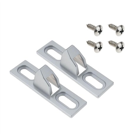 SG Store 2x Verrous de Porte Coulissante en Verre 60 X 17 Mm avec Vis pour Portes-fenêtres Coulissantes