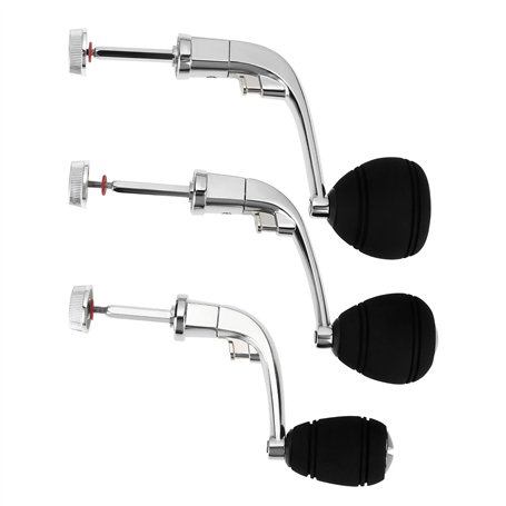 Briny River Lot de 3pcs Poignées de Moulinet de Pêche en Alliage d'aluminium avec Bouton EVA pour Moulinet de Pêche à Tambour Fi