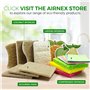 AIRNEX Lot de 6 éponges en luffa naturel pour vaisselle – Compostables et cellulosiques – Éponges de cuisine sans plastique avec