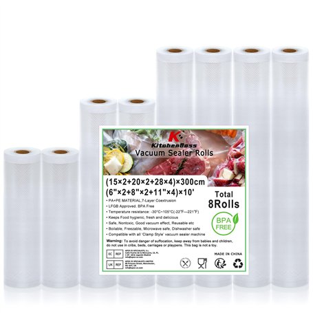 KitchenBoss Sac Sous vide Alimentaire：Sac Mise Sous Vide Alimentaire pour Appareil Sous Vide