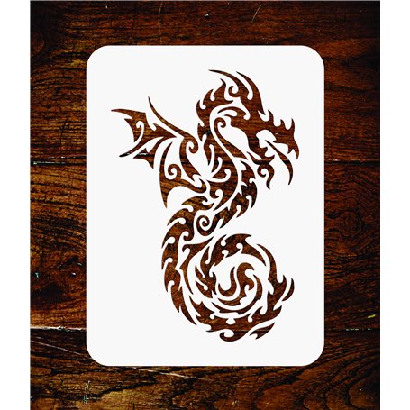 Pochoir Dragon Tribal 16