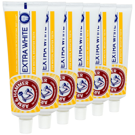 Arm & Hammer Lot de 6 boîtes de 125 g extra blanches professionnelles au toucher propre