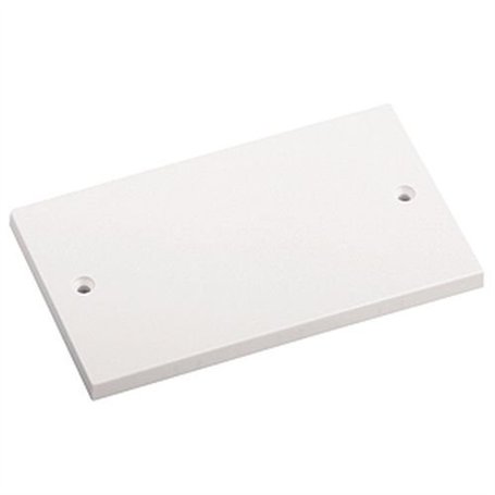 Newlec Plaque murale double blanche 86mm x 146mm blanche à visser ou à enclipser