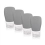 LELE LIFE Lot de 4 flacons de voyage portables en silicone
