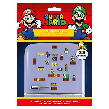 Super Mario Kit de 23 Magnets (Royaume Champignon)