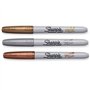 Sharpie Lot de 12 Marqueurs permanents Métallisés Pointe Fine Couleurs Métalliques Assortis Or Argent Bronze