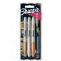 Sharpie Lot de 12 Marqueurs permanents Métallisés Pointe Fine Couleurs Métalliques Assortis Or Argent Bronze