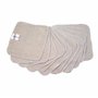 MuslinZ 12PK Essuie bambou coton Terry wipes 20x20 cms Face Cloth Lavable Baby Wipes (Unbleached)...