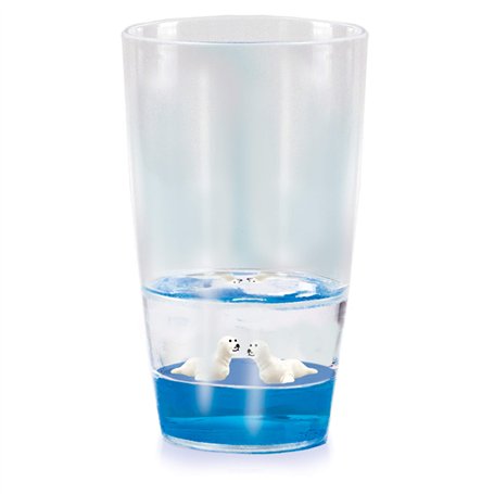 Deluxebase Floatarama Tumbler - Phoques de Verre pour Enfant en Acrylique avec Figurines d'Animaux Flottants. Gobelet animaux ma
