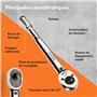 VonHaus Clé Dynamométrique - Clé à Cliquet - Clé Dynamométrique 1/2" avec Réducteur 3/8" et Barre d'Extension - Pour Voitures, V