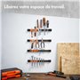 VonHaus Lot de 4 Porte-Outils Magnétiques de 30,5 cm - Barres Magnétiques Robustes pour Rangement - Porte Outils Mural pour Clés