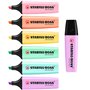 STABILO BOSS Original Ensemble de 6 surligneurs pastel + 1 surligneur lilas (Lilac Haze)