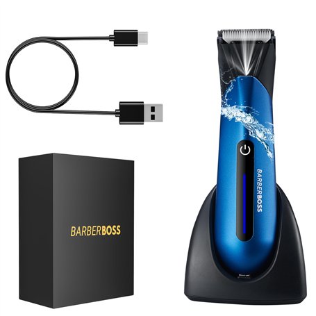 BarberBoss Rasoir corporel pour hommes - Tondeuse rechargeable sans fil pour poils du corps