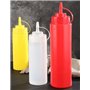 Cozlly Bouteille à Condiments, 3 Pcs Bouteille Sauce avec Capuchon, Squeeze Bottle 250 ML, pour Condiments, Assaisonnements, Ket