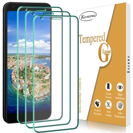 Kesuwe [3 Pièces] Verre Trempé pour Google Pixel 3a