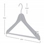 Hangerworld Lot de 10 Cintres en Bois à Barre Pantalon Antidérapante pour Costume 45cm