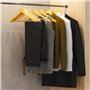 Hangerworld Lot de 10 Cintres en Bois à Barre Pantalon Antidérapante pour Costume 45cm