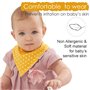 Bandana Bébé Bavoir de 5- Doux et Absorbant Avec Doublure Imperméable à l'eau, Pour Les Bébés, Les Nourrissons, Les tout-Petits 