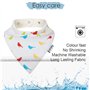 Bandana Bébé Bavoir de 5- Doux et Absorbant Avec Doublure Imperméable à l'eau, Pour Les Bébés, Les Nourrissons, Les tout-Petits 