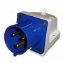 Prise et coupleur 32 A 3 broches 230 V monophasé 32 A IP44 Rainsafe intérieur/extérieur Bleu industriel IEC309-2