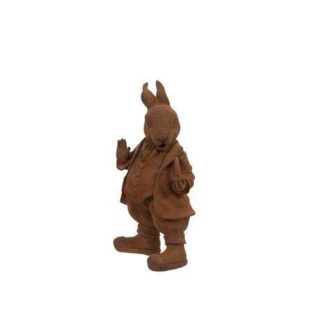F&G Supplies Sculpture de jardin en fonte à froid Mr Rabbit Beatrix Potter. Ce charmant bonhomme est plein de caractère