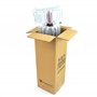 Evergreen Goods Boîte en carton pour bouteille de vin à coussin d'air gonflable – 370 x 130 x 130 mm | 100 um d'épaisseur | Pour