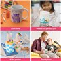THE TWIDDLERS 4 Mugs Porcelaine à Peindre & Décorer avec 7 Feutres - Loisirs Créatifs pour Enfants, Cadeau Personnalisable pour