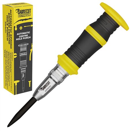 SabreCut AHPSC01 Perforatrice centrale automatique robuste avec force de frappe réglable de 60 à 140 newtons Convient pour le mé