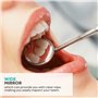 HOKIN Miroir Dentaire en Acier Inoxydable Inspection des Dents Bouche en Acier Inoxydable Miroir Dentiste Outil Stomatoscope Ave