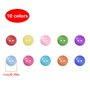 350Pcs Boutons en Résine 10MM Forme Ronde Boutons 10 Couleurs pour la Couture l'ArtisanaT décorations Confection de Bricolage