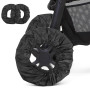 Anseom 4Pcs Housse de Roue Poussette Couverture de Roue de Poussette Infantile Enjoliveur de Roue de Poussette Oxford Tissu Bébé
