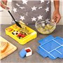 BELLE VOUS Bento Lunch Box Blue 6 Compartiments & Couverts - Boite Lunch Anti-fuite 1330 ml - Compatible Micro-Ondes & Lave-Vais