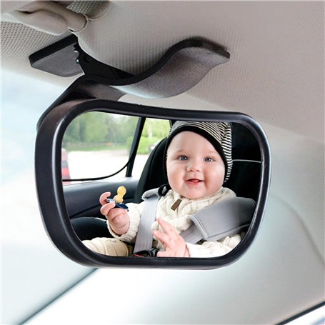 Naapesi Miroir de Voiture de Bébé avec Ventouse et Clip pour Voiture