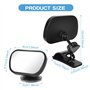 Naapesi Miroir de Voiture de Bébé avec Ventouse et Clip pour Voiture, Miroir à Ventouse pour Siège Auto, Convexe Retroviseur Voi