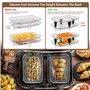 Mapille Grille de Cuisson 3 Niveaux en Acier Inoxydable pour Friteuse à Air, Accessoires Air Fryer Compatible avec Ninja AF300EU