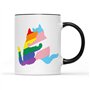 Tasse à thé ou café avec motif de chat fierté – Drapeau arc-en-ciel lesbienne gay transgenre bisexuel femme homme non binaire ac