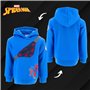 Spiderman Sweat à Capuche pour Garçons, Sweatshirt Textile Doux, Sweat Cadeau pour Enfants, Taille 8 Ans | Bleu