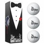 Shanker Golf Balles – The Golf Father Edition – Cadeau amusant pour papa golfeur – Pochette de 3 balles de golf tournoi – Cadeau