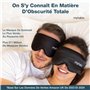 MyHalos Masque de sommeil 3D en soie avec bonnets pour les yeux – Masque de sommeil occultant pour homme et femme – Masques pour