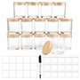 Winter Shore Petit Pot en Verre 170 ML avec Couvercles [Lot de 15] - Contenant Bougie Transparent - 15 Étiquettes Autocollantes