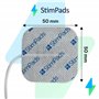 StimPads Électrodes de Remplacement EMS/TENS pour Électrostimulateur - Lot de 12 Électrodes 5x5cm avec Connexion Universelle 2mm