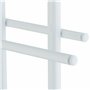 Relaxdays Porte-Serviettes, 3 Barres, métal, HxLxP: env. 83 x 39 x 18 cm, Porte-vêtements Non Fixe, Blanc