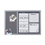 Bi-Office Tableau planning Hebdomadaire + Messages + Courrier et Panneau en Feutre 60 x 40 cm Gris