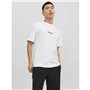 T-shirt à manches courtes homme Jack & Jones JORVESTERBRO TEE SS 12240121 Blanc