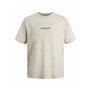 T-shirt à manches courtes homme Jack & Jones JORVESTERBRO TEE SS 12240121 Beige